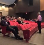 Advisors meeting in auditorium